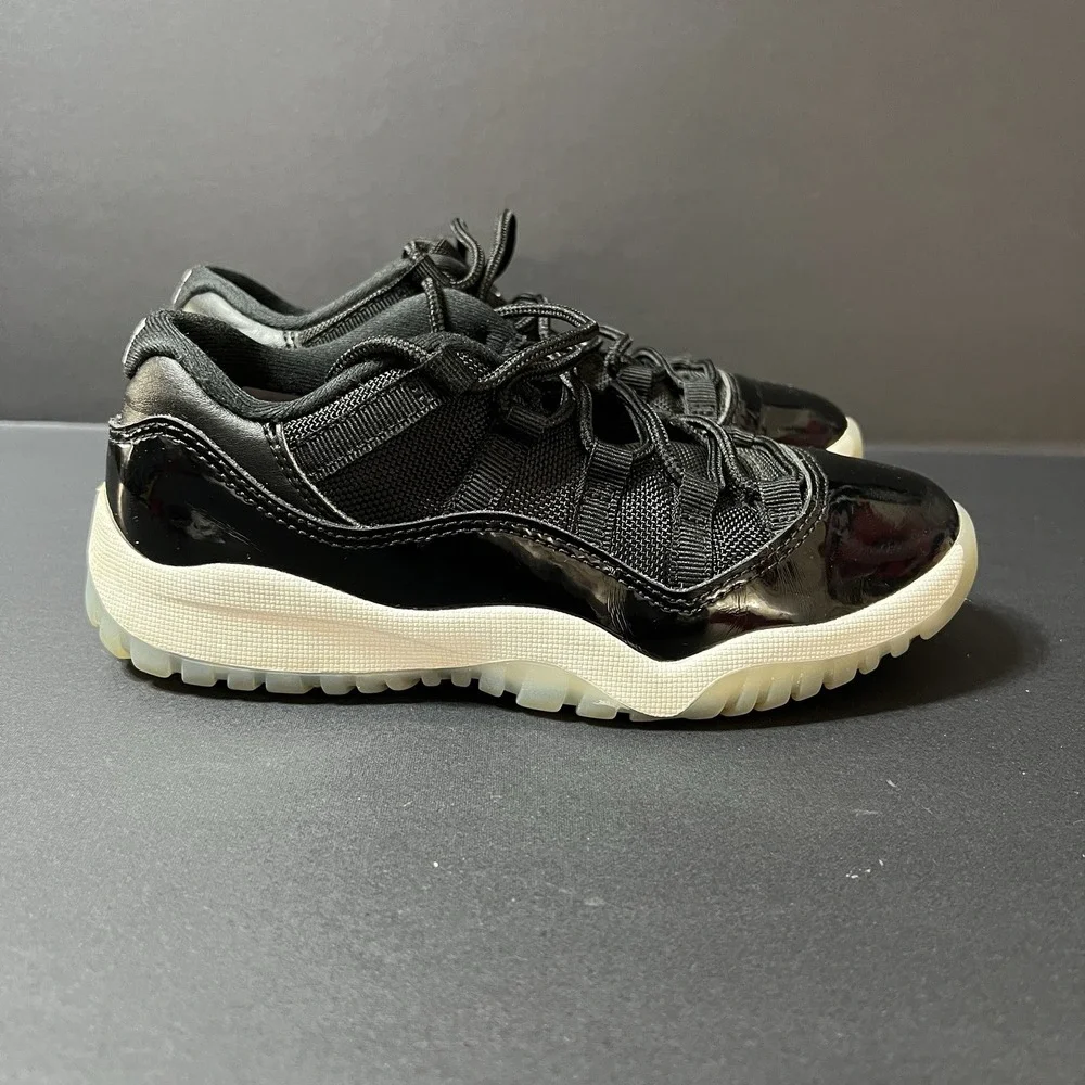 Nike Air Jordan Retro 11 Low PS Space Jam Black Shoes Sneaker Size 1Y FV5116-004